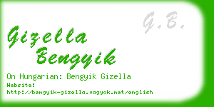 gizella bengyik business card